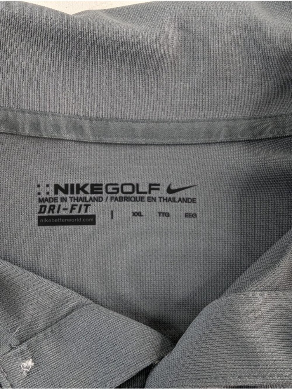 Nike Dri-FIT Men's 2XL Golf Polo Shirt Vertical Mesh w Clarios Logo 637167-065 - Picture 4 of 9
